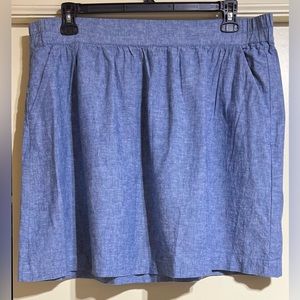 Loft Outlet Chambray Skirt with Pockets NWT
